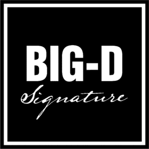 big d square black and white
