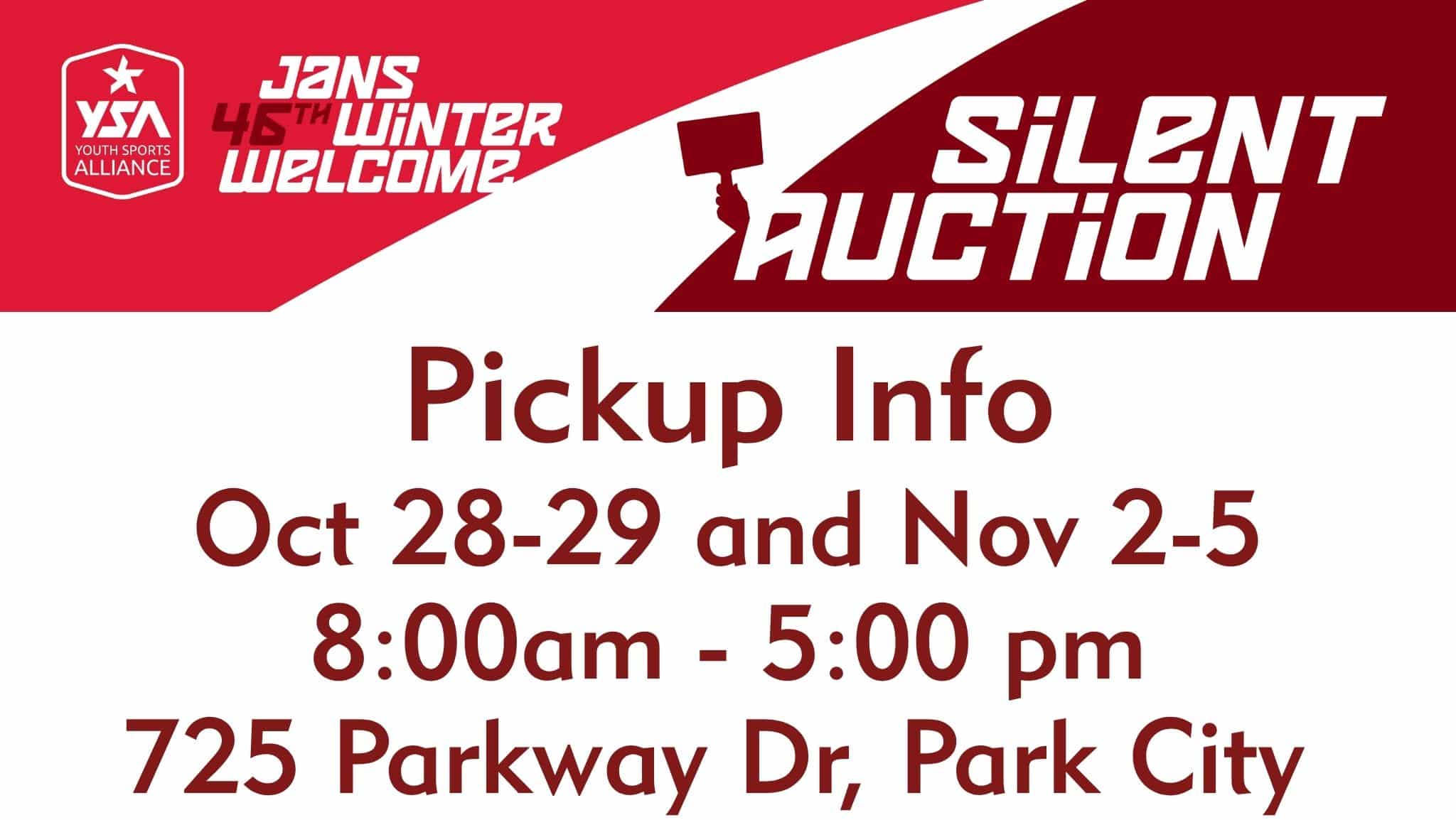 Silent Auction Pick Up Info